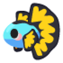 Blue Betta Fish Sticker